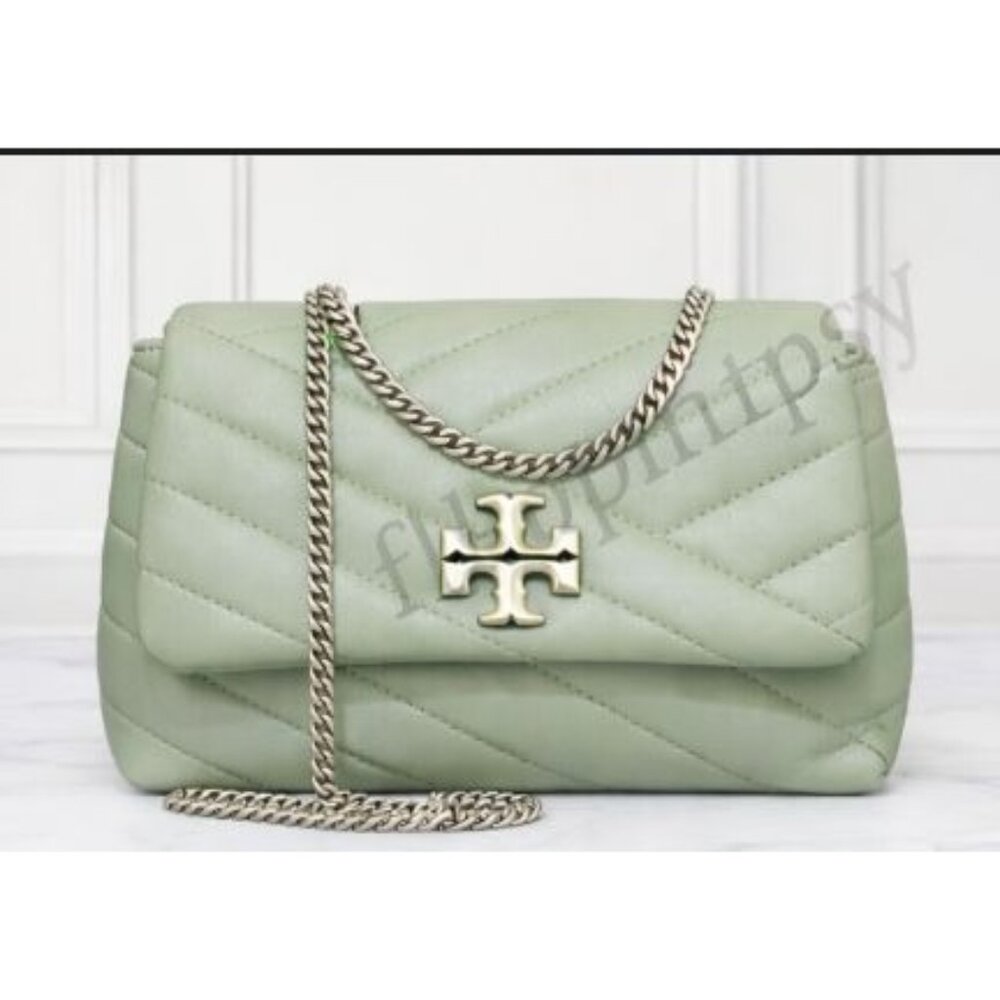 ADORABLE!!  AUTHENTIC TORY BURCH SAGE GREEN KIRA HANDBAG